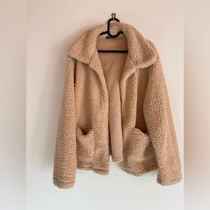SHEIN Fuzzy Faux Sherpa Sweater